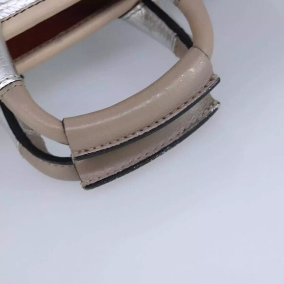 Chloe Etel Hand Bag Leather 2way Silver Auth - Picture 7 of 16